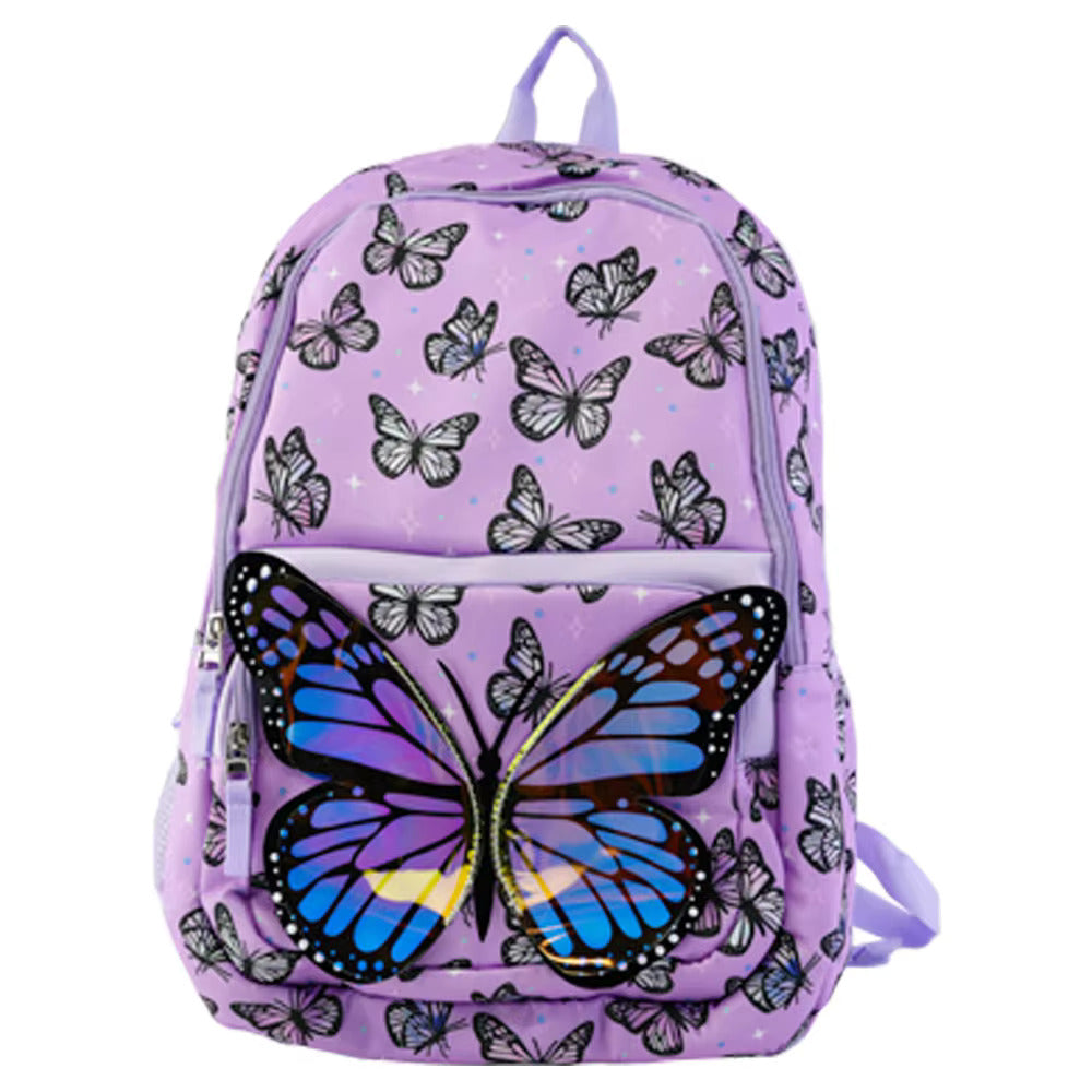 Butterfly Series Backpack Lunch Bag Pencil Case Set Fashion Fantasy Large Capacity Printing Cold Insulation Kids School Bag